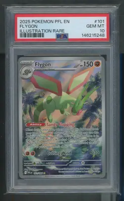 2025 Pokemon Phantasmal Flames Flygon Illustration Rare 101/094 PSA 10 Gem Mint - Image 1