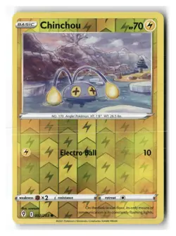 Chinchou 052/203 Common Evolving Skies Pokemon Reverse Holo Near Mint - Image 1