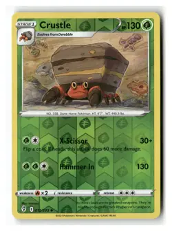 Crustle 012/203 Uncommon Evolving Skies Pokemon Reverse Holo Near Mint - Image 1