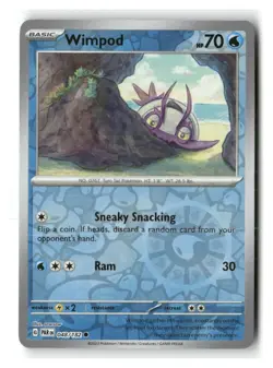 Wimpod 048/182 Common Paradox Rift Pokemon Reverse Holo Near Mint - Image 1