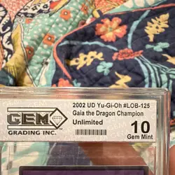 Konami Yu-Gi-Oh! Gaia the Dragon Champion LOB-125 Unlimited Foil EN GEM 10 - Image 4