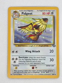 Pidgeot 8/64 1995 Pokemon Card Vintage Rare Holo HP - Heavily Played - Image 1
