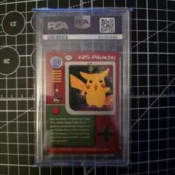 1999 TOPPS POKEMON SERIES 1 CHARACTER CARD #TV2 PIKACHU PSA 10 LOW POP - Image 2