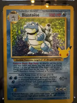 Pokemon TCG Blastoise Card 2/102 Celebrations Classic Collection Holo 🚀📈 - Image 3