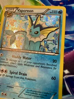 !! NM / LP HOLO 2013 Vaporeon BW89 Holo Black White Promo Pokemon Card GORGEOUS! - Image 4