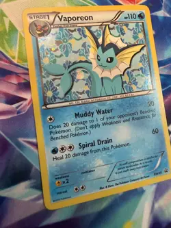 !! NM / LP HOLO 2013 Vaporeon BW89 Holo Black White Promo Pokemon Card GORGEOUS! - Image 5