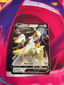 Arceus V 122/172 Metal Card Light Play English Pokemon TCG - Image 1