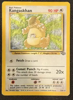 Pokemon Kangaskhan Jungle 05/64 Holo Rare Basic 90 HP 1999 TCG Card - Image 1