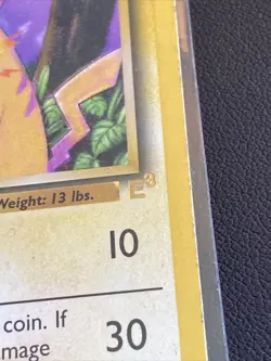 1999 Pokemon #58 Pikachu Gold Stamp E3 Stamp Yellow Cheeks Promo Card 58/102 WOW - Image 3