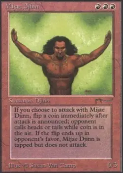 MTG Mijae Djinn, Arabian Nights, Moderately Played, English - Image 1