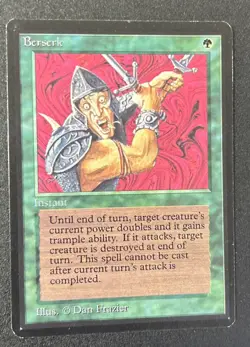 MTG - Berserk - Beta Edition NM/EX (Actual Scans) - Image 1