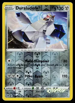 Duraludon 138/192 Holo Rebel Clash Pokemon Reverse Holo LP Holo - Image 1
