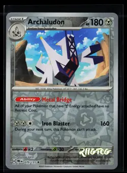 Archaludon 070/131 Holo Prismatic Evolutions Pokemon Reverse Holo NM Holo - Image 1