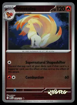 Ninetales 020/132 Mega Evolution Pokemon Reverse Holo NM - Image 1