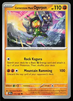 Cornerstone Mask Ogerpon 111/182 Destined Rivals Pokemon Near Mint - Image 1
