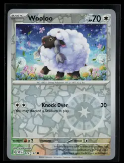 Wooloo 124/142 Reverse Holo Stellar Crown Pokemon Near Mint - Image 1