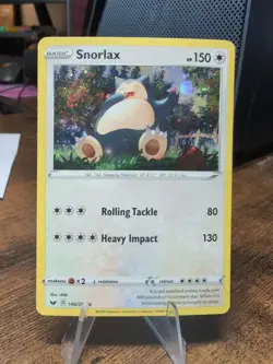 2020 Pokemon Sword & Shield Snorlax Holo #140/202 - Image 1