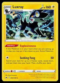 Luxray 044/159 Rare Crown Zenith Pokemon Near Mint - Image 1