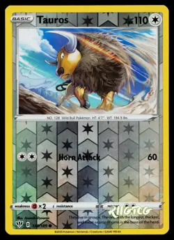 Tauros 134/189 Darkness Ablaze Pokemon Reverse Holo LP - Image 1