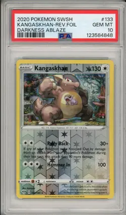 2020 Pokemon SWSH Darkness Ablaze Kangaskhan Reverse Holo Foil #133 PSA 10 - Image 1