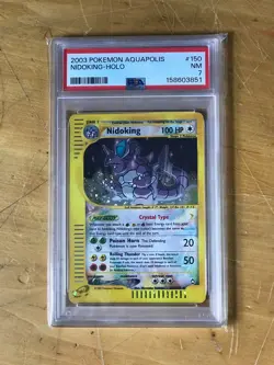 Pokemon 2003 Aquapolis Nidoking Secret Rare - PSA 7 - #150 - Swirl - Image 1