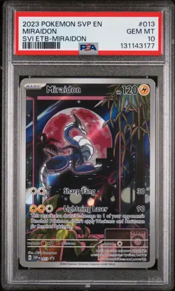 2023 Pokemon SVP EN-SV Black Star Promo Miraidon Holo Full Art Etb PSA 10 #013 - Image 1
