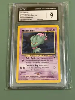 💎 Pokemon WotC Black Star Promo: Misdreavus #39 — CGC 9 MINT 💎 - Image 1