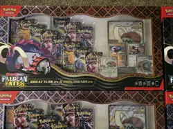 Pokemon Paldean Fates Great Tusk Treads ex Premium Collection Box x4 - Image 4