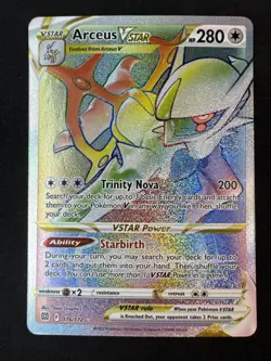 Arceus VSTAR (Secret) 176/172 Swsh09: Brilliant Stars Holo Pokemon - Image 1