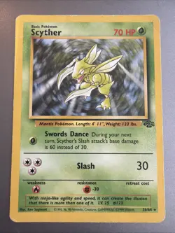 1999 - Pokemon - Jungle - 26/64 - Scyther - Rare Non Holo - Vintage - Image 1