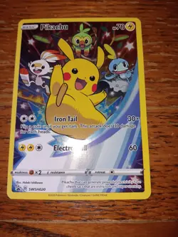Pokemon Pikachu Black Star Promo From Sword And Shield #swsh020 - Image 1