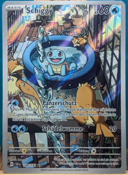 Schiggy Pokemon 148/142 Stellarkrone Illustration Rare Deutsch NM Boosterfrisch - Image 1