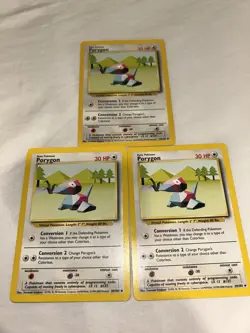 Porygon (x3) - 39/102 Base Set - WOTC Unlimited - Pokemon TCG D4 - Image 2
