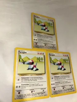 Porygon (x3) - 39/102 Base Set - WOTC Unlimited - Pokemon TCG D4 - Image 4