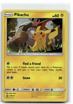 Pikachu - SM234 Holo Promo Sun & Moon Promo Pokemon NM b5 - Image 1