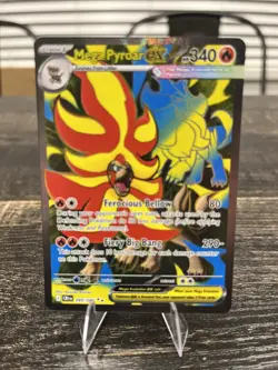 Pokemon Mega Pyroar EX Secret Rare Full Art Holo CRI 099/086 340 HP EN - Image 1