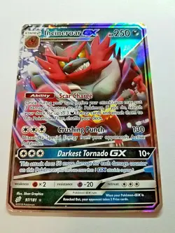 Pokemon Incineroar gx 97/181 Full Art HOLO Team Up Sun and Moon - Image 1