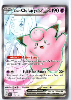 Lillie's Clefairy ex 173/159 Ultra Rare Journey Together Pokemon Near Mint - Image 1