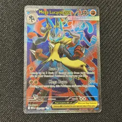 ENGLISH Mega Lucario ex 160/132 Ultra Rare Full Art Pokemon Mega Evolution NM - Image 1