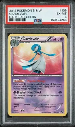 2012 Pokemon Black & White Dark Explorers 109 Gardevoir PSA 6 Ex NEW CERT - Image 1