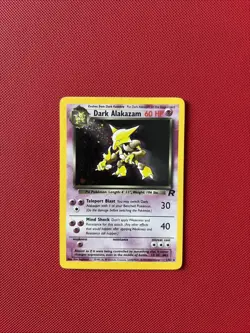Dark Alakazam 1/82 Holo Rare Unlimited Team Rocket Pokemon - Image 1