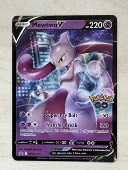 Pokemon TCG Mewtwo V SWSH223 Black Star Promo NM - Image 1