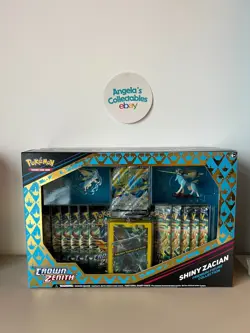 xCrown Zenith Shiny Zacian Figure Box Pokemon TCG with 11 Booster Packs - Image 2