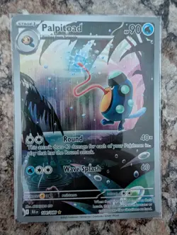 Pokemon TCG Palpitoad 104/086 Black Bolt Illustration Rare Holo NM - Image 1