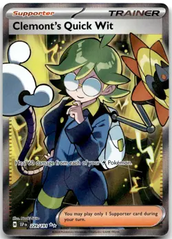 Pokemon Clemont's Quick Wit Surging Sparks SSP #229/191 Ultra Rare Holo NM LOOK! - Image 1