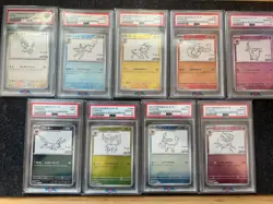 G2U Pokemon PSA 10 PSA 9 Yu Nagaba Eevee Complete Sequential Set - Image 1