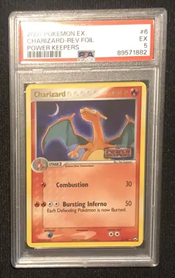Pokemon 2007 Charizard Reverse Holo Foil EX Power Keepers PSA 5 Excellent - Image 1