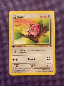1999 Pokemon Jungle 1st Edition JIGGLYPUFF 54/64 - Image 1