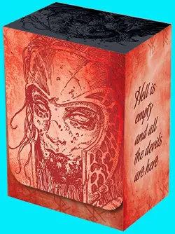 LEGION HELL IS EMPTY DECK BOX w/ DIVIDER 100 Card Storage Case mtg ccg tcg - Image 1