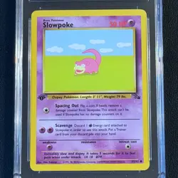 Pokemon Slowpoke 1st Edition Fossil 55/62 CGC 8.5 NM/Mint+ TCG 1999 WOTC Vintage - Image 3